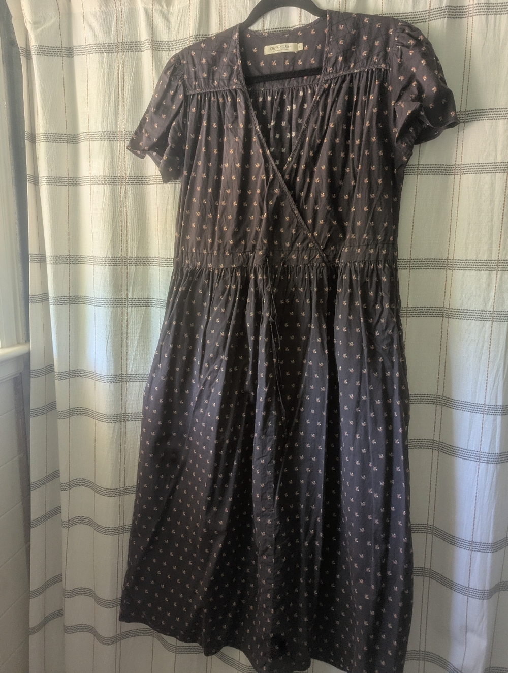 Christy Dawn Dress Organic Cotton Noir Camelia Large